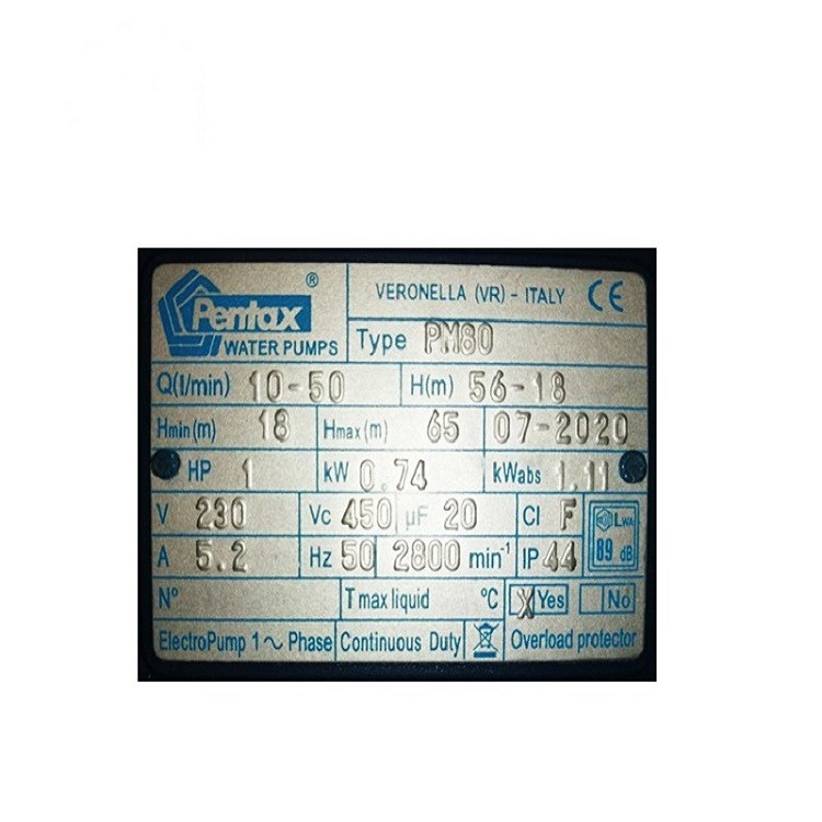 پمپ آب پنتاکس مدل PM80-IR - 3